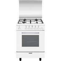 Glem Gas A654VX Cucina a Gas 4 Fornelli con Forno Elettrico 54L Bianco 60x50x90cm