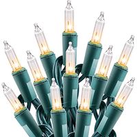 Guirlande Lumineuse De Noël - 100 Ampoules Incandescentes - Fil Vert - 8 M - Espacement 7,5 Cm - Usage Intérieur Et Extérieur - Lot De 1