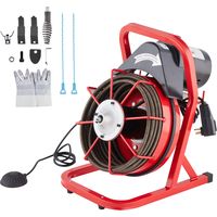 Mophorn – Déboucheur de canalisation 50 pieds – Moteur 250W avec 4 couteaux interchangeables – Pour tuyaux de 2 à 4 pouces – Conception ergonomique