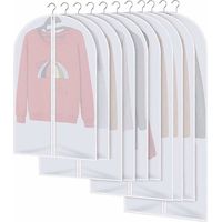 Copriabiti, antipolvere, impermeabili, antitarme, antiumidità, 10 pezzi (bianco)
