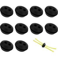 Set de 10 tapones de tubo de combustible, junta para tanque de combustible de goma con 2 perforaciones para pasar tubos, accesorios para desbrozadoras.