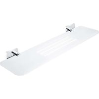 Nimco Keira - IXI Ablage mit gefrästen Löchern, 50 cm, mattes Pexiglas/Chrom KE X350-26