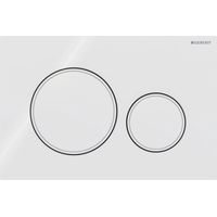 Geberit Sigma20 Dual Flush Plate - Matt White / Gloss White
