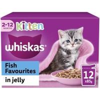 Whiskas Kitten Fish Favourites Wet Cat Food Pouches in Jelly - 85g - 811952