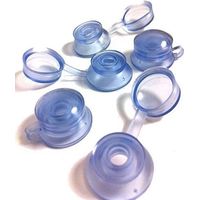 100 Pack, Corrugated Roofing Plastic Screw Cover Caps - Clear Strap Cap