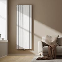 EMKE Heizkörper Flach Design Paneelheizkörper Mittelanschluss Vertikal, Doppellagig, Weiß, 180x62cm, 2227W