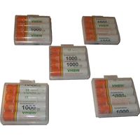 vhbw 20x Batterie AAA micro compatible avec Sennheiser RS 195, 175 téléphone fixe sans fil (1000mAh, 1,2V, NiMH) orange / blanc