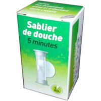 Sablier de douche 5 minutes – Résistant à l'eau – Fixation par ventouse – Économies d'eau et d'énergie – Eqwergy