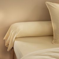 Taie de traversin coton lavé - SOMEO Jaune 140 cm - CELESTE