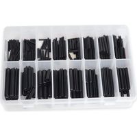 Assortiment de 300 goupilles élastiques – 2x20mm, 2x25mm, 3x20mm, 3x40mm, 4x20mm, 4x25mm, 4x40mm, 5x25mm, 5x40mm, 5x50mm, 6x25mm, 6x40mm, 6x50mm, 8x25mm, 8x40mm, 8x50mm – Pour usages variés – Automaster