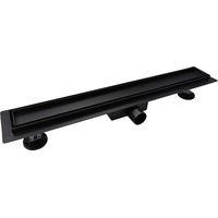60cm Noir Acier Inoxydable Sol Salle De Bain Feuille Drain Douche Linéaire