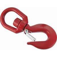 Corderies Tournonaises – Crochet à émerillon rouge – Charge maximale 1500 kg – Linguet de sécurité pour levage – Compatible avec chaînes et sangles d'arrimage