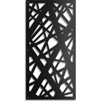 DIAGONAL LARGE - Pannello traforato in PVC - 10mm spessore - Misura: 98x198 cm - Colore: nero