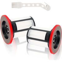 2 filtres pour aspirateur Bosch Unlimited 6 - Pièces détachées - Filtre de rechange - Remplace 12033215 (avec brosses)