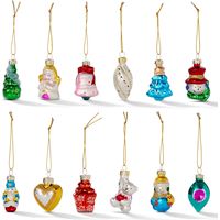 Boules De Noël Verre Vintage 12 Pièces 4 Cm Décorations À Suspendre Pour Arbre Ancien Kitsch Ornement Festif Charme Traditionnel