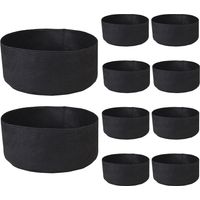 Générique Planting Bags, 10X 15 Gallon Fabric Planter Pots, Aeration Gardening Containers, Reusable Growing Bags for Vegetables, Flowers, Fruits, Tomatoes, Potatoes