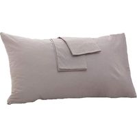 AGE 2 taies d'oreiller 50x70cm 100% coton taie d'oreiller anti-acariens pour la maison, taie d'oreiller d'hôtel (gris-50x70cm)