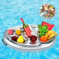 Bar de Piscine Flottant, 8 Trous Bar Flottant Piscine, Gonflables Porte-Boissons, Plateau Gonflable Bar Flottant, Bar Flottant Spa,50x70cm
