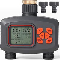 Automatischer 2-Wege-Bewässerungstimer mit Regenverzögerung, IP66-zertifizierter Bewässerungshahn-Timer mit Messinganschluss für Rasen und Garten
