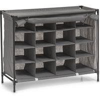 Textilschuh-Organizer, 16 Paar Schuhe - hellgrau, ZELLER
