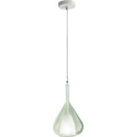 Lustre Suspension Led Lila En Métal Et Verre Borosilicate Vert Transparent 3481-40-140 Fabas Luce