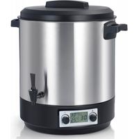 Kitchenchef – Stérilisateur de bocaux électrique 31L 2000W – Cuve inox avec thermostat 100°C et minuterie 180 min – Robinet de vidange