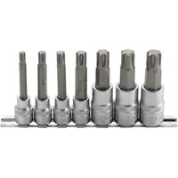 Jeu de douilles à embouts 10 mm (3/8") / 12,5 mm (1/2") Profil cannelé (pour Ribe) M6 - M14 7 pièces BGS