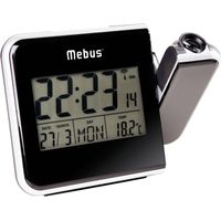 Mebus 42425 reloj despertador electrónico negro con proyección de hora