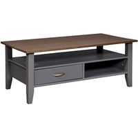 Tavolino Luzerna 115 x 45 x 60 cm Grigio in Pino Massello