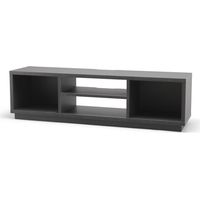 Iris Ohyama, mueble de TV, mueble de TV, banco de TV, pantalla de hasta 65 pulgadas, OTS-150S, Roble Negro, W36 x D150 x H41,5 cm