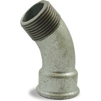 Courbe à grand rayon à 45° male femelle galvanisée en fonte malléable 4''