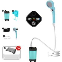 Douche Camping Chauffante,Douche Camping,Douche Portable,avec Écran Intelligent,Pression d'eau Réglable,Convient pour Le Camping, Le Lavage des Animaux de Compagnie, Le Lavage des Voitures