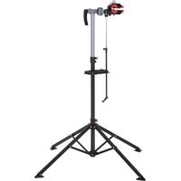 Pied d'atelier Pliable vélo réparation support pied de montage pivotant 360° hauteur réglable argent