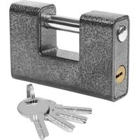 Cadenas extérieur 4 clés – Acier trempé monobloc 12mm – Sécurise garages, containers, portails – Protection contre le vol