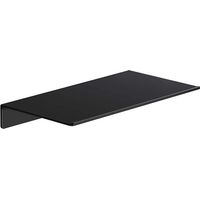Piccola mensola da parete sospesa, mini mensola espositiva per oggetti da collezione, mensola da parete in metallo per bagno/soggiorno/cucina/camera da letto (nero, 8 pollici)