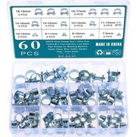 FENOPLASTICALot de 60 colliers de serrage en silicone galvanisé pour tuyau de carburant