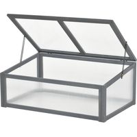 Mini serre de jardin, avec panneaux en polycarbonate, bonne transmission de la lumière, 100 cm (L) x 65 cm (l) x 40 cm (H)