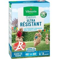 Semences de gazon VILMORIN - Ultra Résistant boite de 1kg- Label Rouge - Résistant aux piétinements