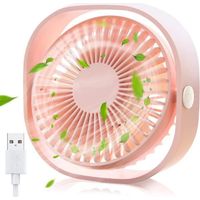 Mini Ventilateur,Portable Ventilateur USB Silencieux 3 Vitesse Réglable USB, USB Ventilateur pour Camping, Bureau, Sport, Voyage