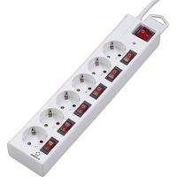 Renkforce 615B-CMW-S Multipresa con protezione da sovratensioni 6 scomparti Bianco Schuko 1 pz.