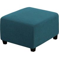 Housse de pouf extensible Housse de protection pour pouf Protecteur de pouf Housse de rangement pour pouf Protecteur de meubles Housse de protection Soft Rectangle avec ceinture élastique-Crezuo