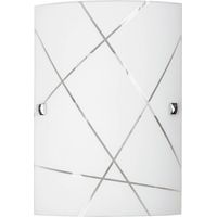 Glas Deckenleuchte 18 cm E27 1x60W weiß rechteckig Phaedra 3697 Rabalux
