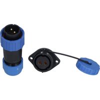 Connecteur étanche IP68 LP20 2 broches prise aviateur femelle mâle 250V 6-12mm pour câble électrique