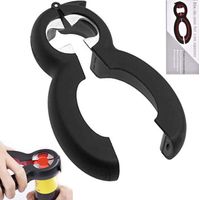 6 In 1 Multi Function Jar Twist Bottle Opener, 6 In 1 Can Opener , All In One Jar Gripper Can Wine Beer Lid Twist Off Jar Opener Claw