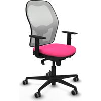 Jorquera sincro malla blanca similpiel rosa brazos 1D base nailon ruedas 65mm engomada