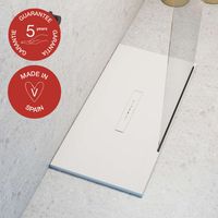 Receveur de douche Poalgi, extraplat, blanc , L.90 x l.120 cm, finition sable, série Clay