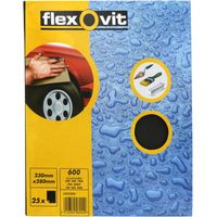 Flexovit 63642558244 Waterproof Sanding Sheets 230 x 280mm 600G 25 FLV58244