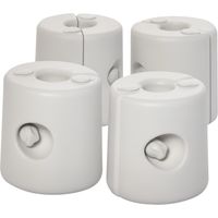 Pack de 4 Pesos para Carpas Plegables Soportes Rellenables con 9 kg de Agua Ø22/24x25 cm Blanco