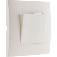 Bouton poussoir 10A à bornes automatiques - blanc - Zenitech