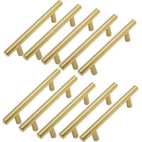 10 Stück Möbelgriff Küchenschrankgriff Gold Schrankgriff 128mm Messing Küchentürgriff Schubladengriffe